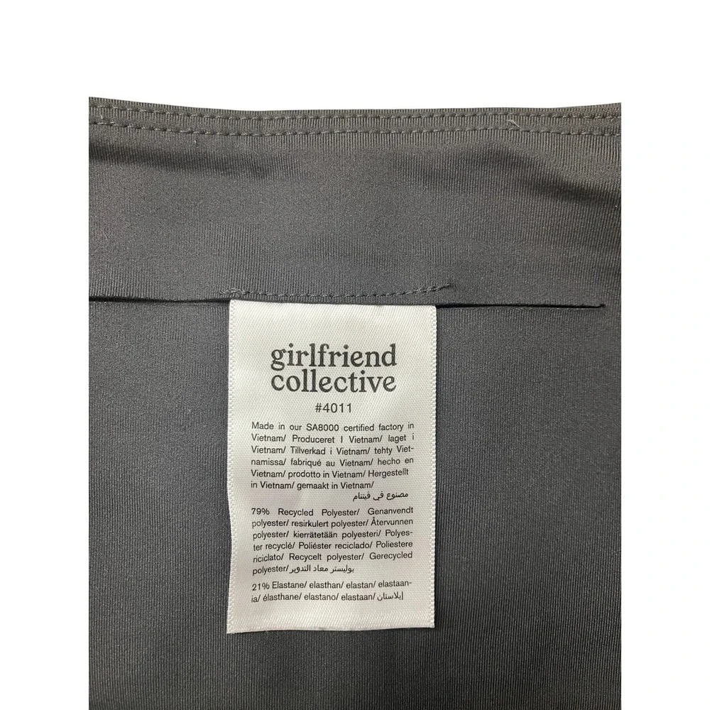 Girlfriend Collective High Rise Bike Shorts‎ Activewear Athletic Gray - Picture 2 of 4